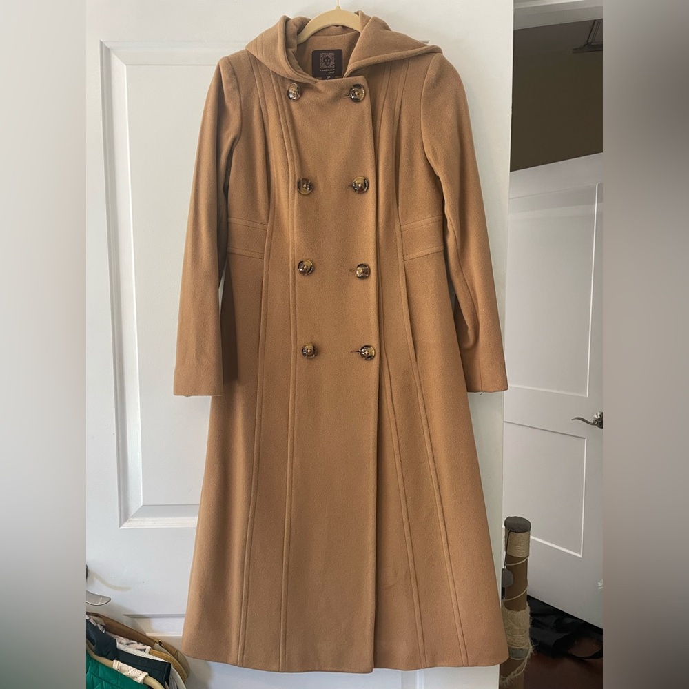 Anne Klein Tan Wool Coat